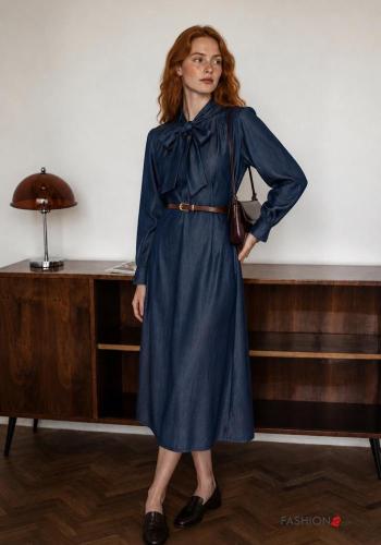 Dress with belt with bow - ph 1