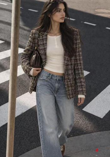 Blazer lurex com botões