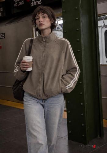 Cotton Jacket Rollneck with zip