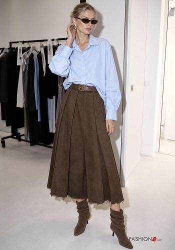 Cotton Skirt with belt