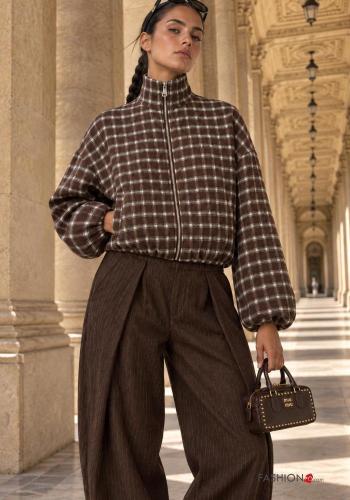 Cotton Jacket with pockets with zip