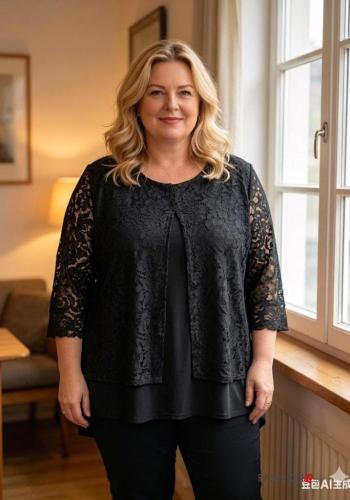 Blusa encaje manga larga Estampado colorido