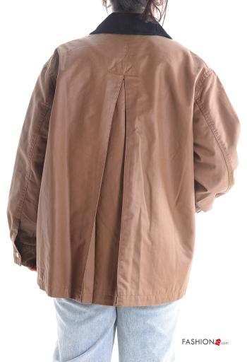 Giacca in Cotone con colletto con fodera con zip con bottoni con tasche - ph 2