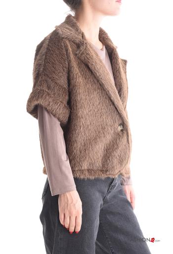 Cappotto maniche corte con bottoni senza fodera - ph 3