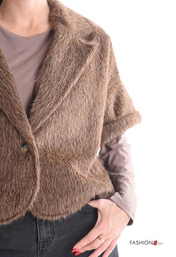 Cappotto maniche corte con bottoni senza fodera - ph 4