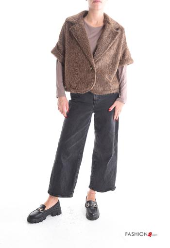 Cappotto maniche corte con bottoni senza fodera - ph 5