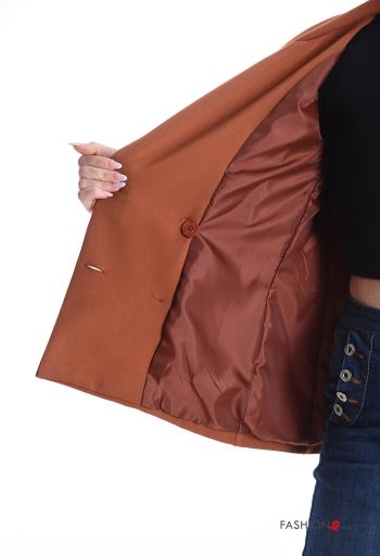 Blazer doppio petto maniche lunghe con bottoni con fodera - ph 6