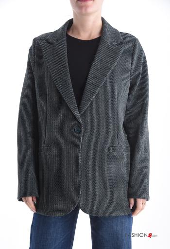 Giacca maniche lunghe con bottoni senza fodera