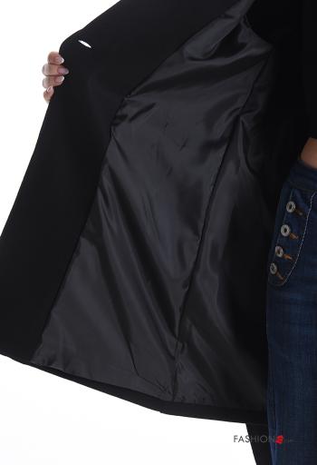 Cappotto in Misto Lana maniche lunghe con fodera con cintura con bottoni - ph 6