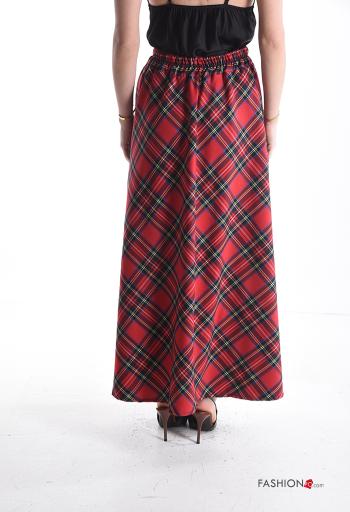 Gonna Fantasia tartan con tasche con elastico - ph 2