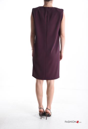 Abito senza maniche girocollo con bottoni con spalline - ph 2