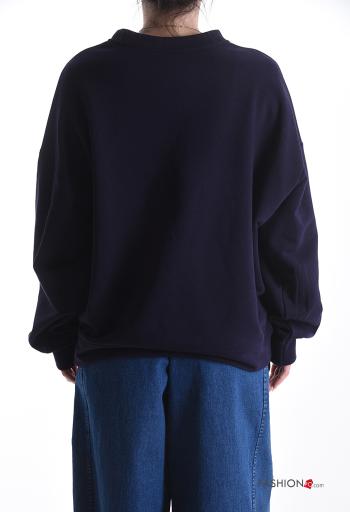 u-boot ausschnitt Sweatshirt aus Baumwolle - ph 2