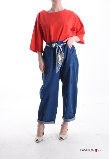 Jeans aus Baumwolle mit schärpe - ph 5