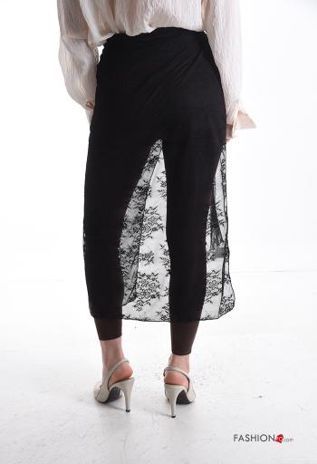 lace trim long Skirt - ph 2