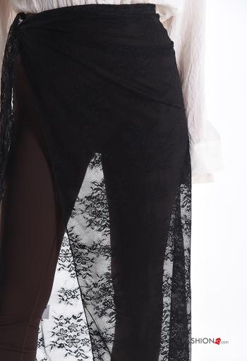 lace trim long Skirt - ph 4