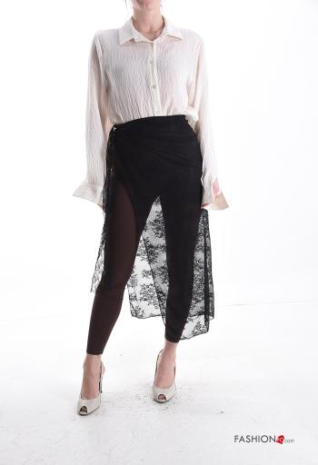 lace trim long Skirt - ph 5