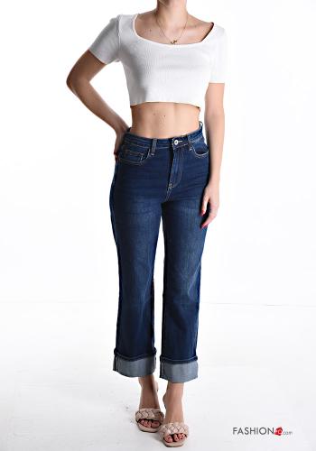 Denim Jeans aus Baumwolle mit Taschen mit Reißverschluss - ph 5