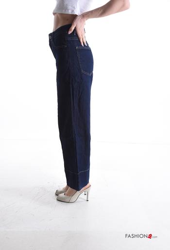 Calças de ganga em Algodão denim com bolsos com botões com fecho - ph 3