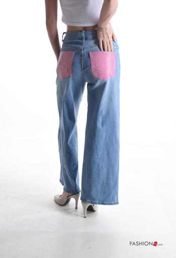 Calças de ganga em Algodão denim com bolsos com botões com fecho - ph 2