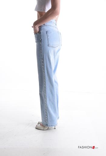 Calças de ganga em Algodão denim com bolsos com botões com fecho - ph 3