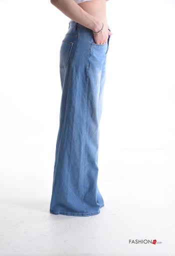 Calças de ganga em Algodão denim com bolsos com botões com fecho - ph 3