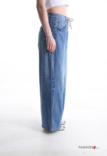 Calças de ganga em Algodão denim com bolsos com botões com fecho - ph 3