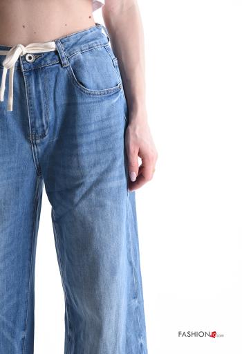 Calças de ganga em Algodão denim com bolsos com botões com fecho - ph 4