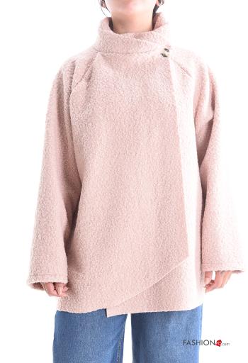 lange ärmel Jacke Rollkragen- mit Knöpfen