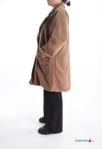 Manteau en Mélange de Laine avec poches avec doublure à boutons - ph 3