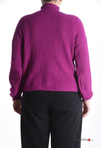 Pull Côtelé manches longues à col roulé - ph 2