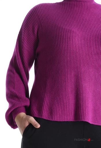 Pull Côtelé manches longues à col roulé - ph 4