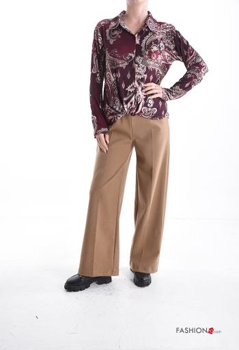 Chemise manches longues à collet Imprimé paisley à boutons - ph 5