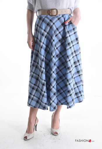 Jupe à Imprimé Géométrique avec ceinture