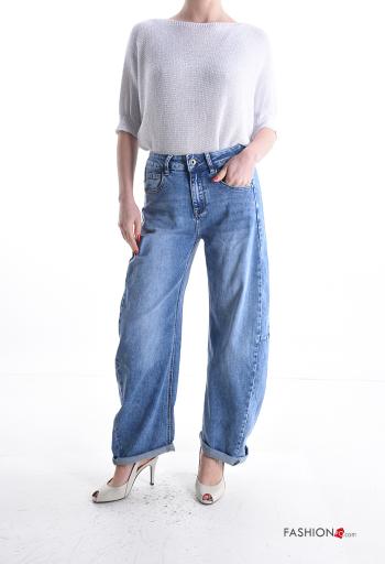 Jeans en Coton à boutons avec poches - ph 5