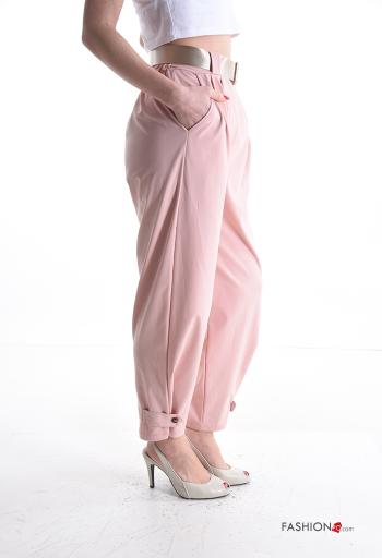 Pantalon en Coton avec ceinture à boutons - ph 3