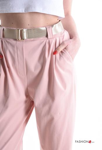 Pantalon en Coton avec ceinture à boutons - ph 4