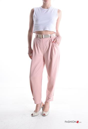 Pantalon en Coton avec ceinture à boutons - ph 5