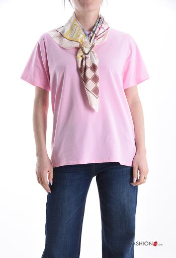 Cotton T-shirt with scarf - ph 1