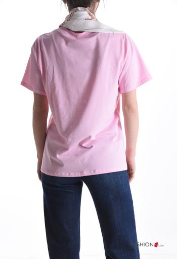 Cotton T-shirt with scarf - ph 2