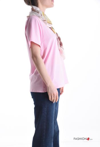 Cotton T-shirt with scarf - ph 3