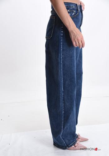 Cotton Jeans with buttons with zip with pockets - ph 3