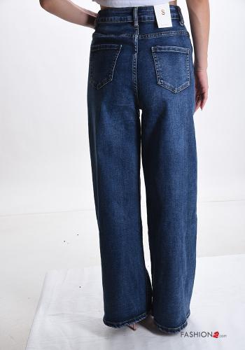 Cotton Jeans with buttons with zip with pockets - ph 2