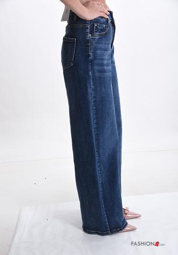 Cotton Jeans with buttons with zip with pockets - ph 3