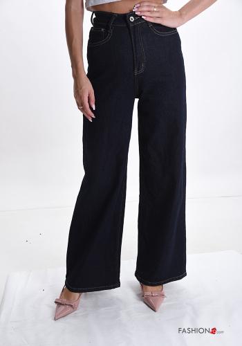 Cotton Trousers with buttons with zip with pockets