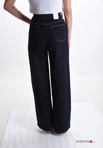 Cotton Trousers with buttons with zip with pockets - ph 2