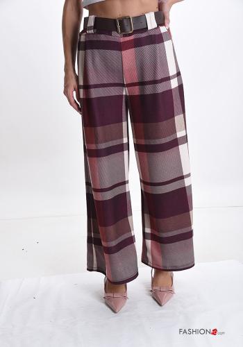 Trousers with belt with pockets