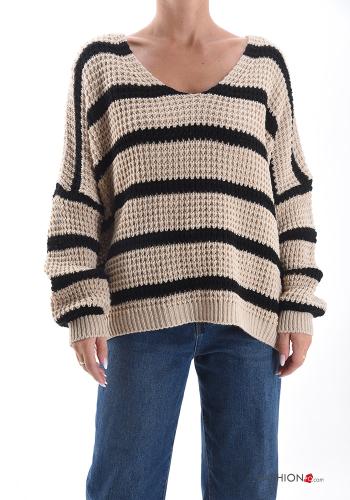 Sweater with v-neck