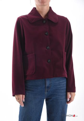 Wool Mix Jacket with buttons with pockets - ph 1