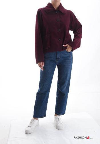 Wool Mix Jacket with buttons with pockets - ph 5