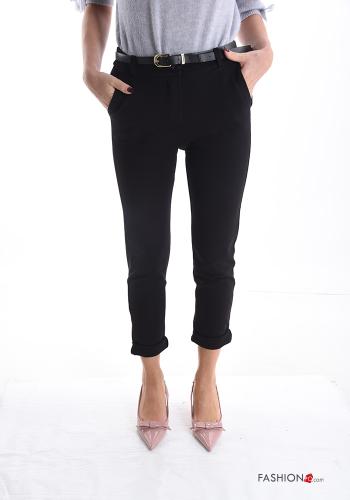 Trousers with belt with buttons with zip with pockets - ph 1